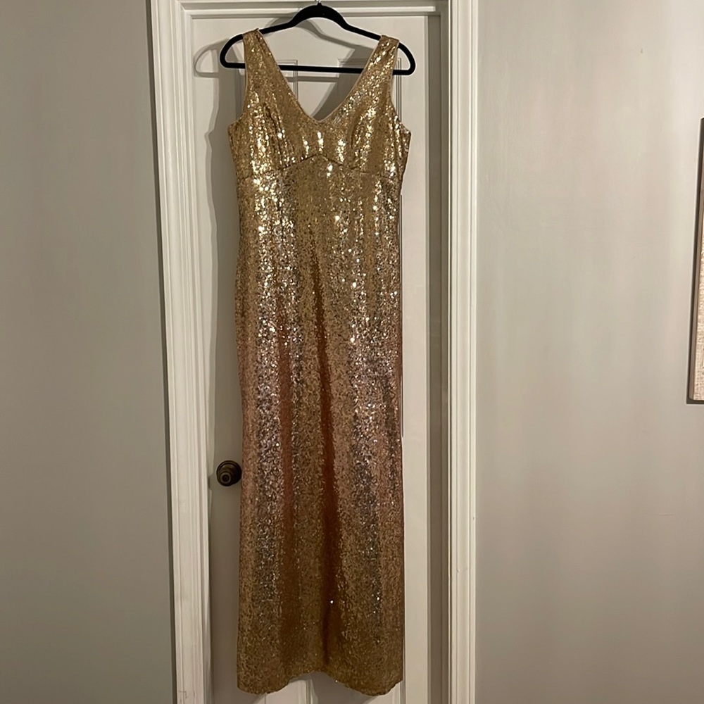 Gold Sequin Gown
